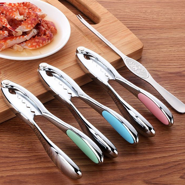 1PC Seafood Stainless Steel Pliers Crab Nutcracker Pliers Kitchen Picnic Tools Wish