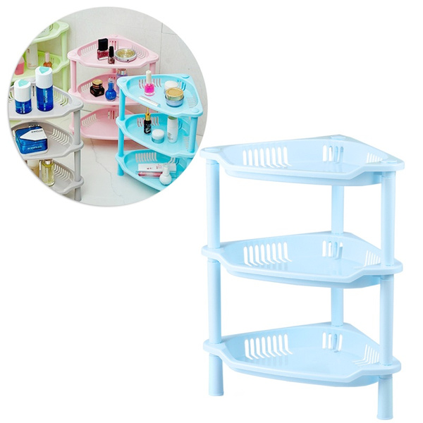 3 Tier Plastic Corner Shelf Organizer Cabinet Bathroom Kitchen Sundries St S3K6 