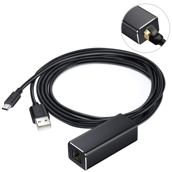 temperatur Gå ud Forbigående Micro USB TO RJ 45 Ethernet adapter For Chromecast Ethernet Adapter For  Google For Fire TV Chromecast 2 1 Ultra Audio TV Stick | Wish
