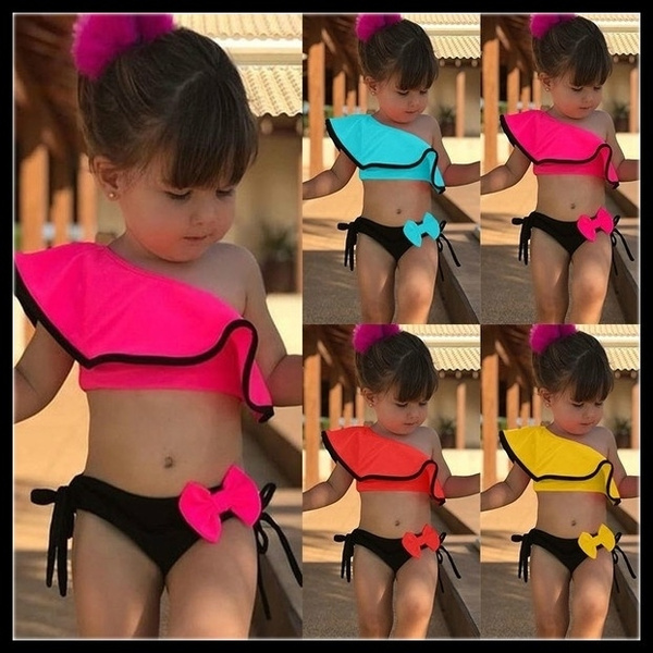 Girls Bathing Suits Kids Cute Bikini Set Two Piece Beach Swimwear Child Swimsuit