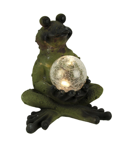 DELUN Solar Garden Wind Spinner - Yard Art Metal Wind Spinners With LED