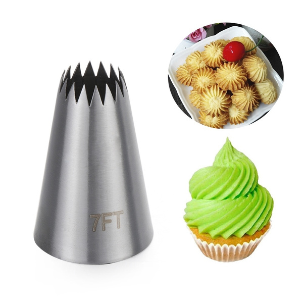 Steel Cupcake Cake Decorating Ice Cream Tool Icing Piping Nozzles Baking Mold 