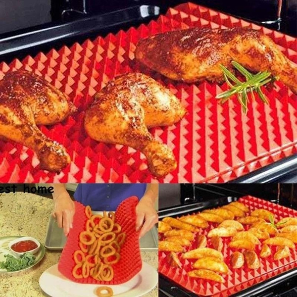 Silicone Cooking Mat Microwave Pyramid Baking Mat Fat Reducing