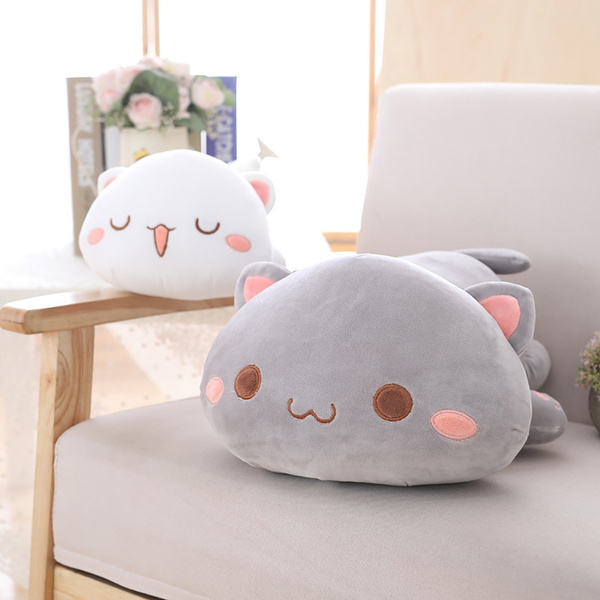 Kawaii Plush Toy Lying Cat Animal Doll Plush Stuffed Back Pillow