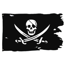 Pirate, pirateflag, skull, crossbroadsword