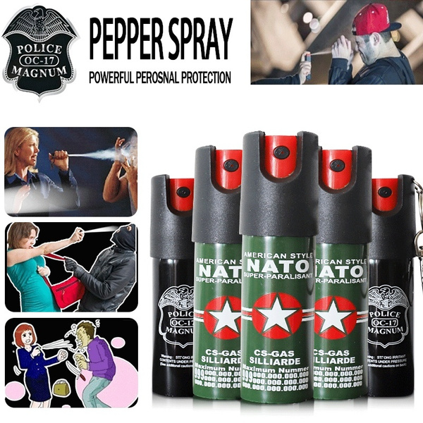 2019 pepper spray self-defense personal safety CS tear gas professional pepper  spray, police magno lock and practice spray (19 times)