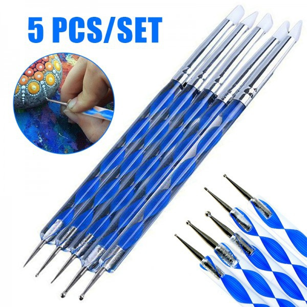 5Pcs Polymer Clay Tools Carving Craft Brush Pottery