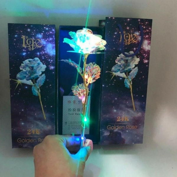 Galaxy Rose Flower Valentine's Day Lovers' Gift Romantic Flowers With Love Base 