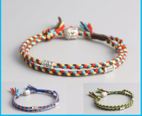 amuletbracelet, tibetanjewelry, Rope, rope bracelet