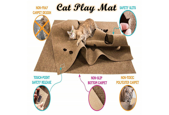 cat activity play mat