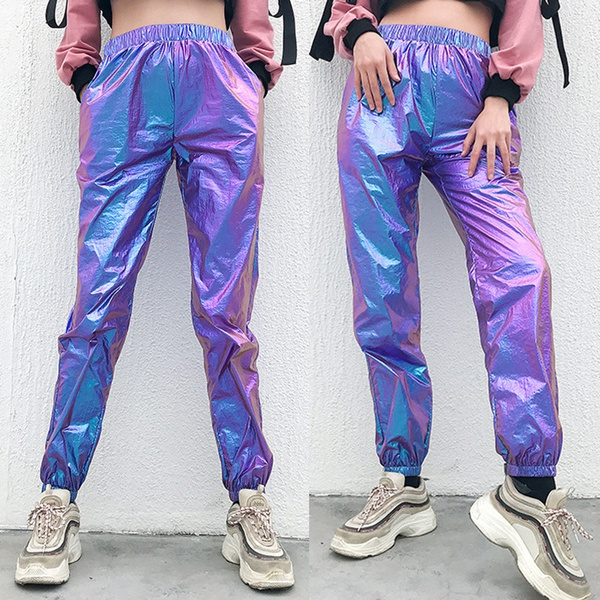 purple jogging bottoms