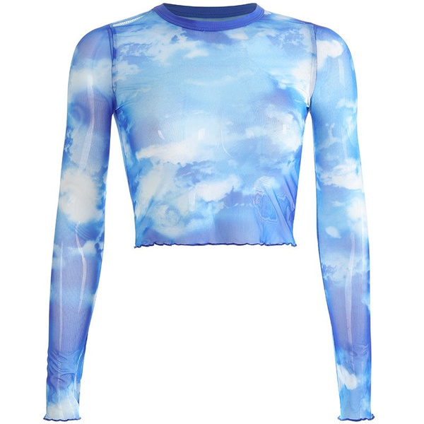 Vintage Ins Hot Blue Sky White Clouds 
