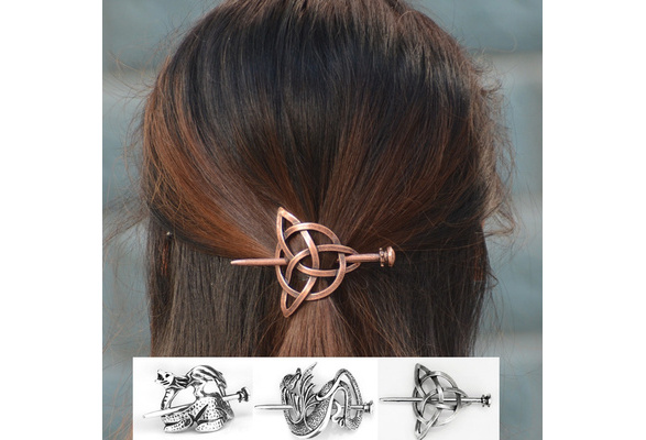 Viking Celtic Hair Sticks Hairpin-Viking Hair Clip Sticks for Long Hair  Stick Slide Irish Hair Accessories (Dragon)