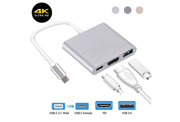 USB Type C Portable Adapter Keychain to HDMI 4K VGA 1080P Displayport Mini DP 4K 60Hz Converter for MacBook Samsung S9//S8 Durable