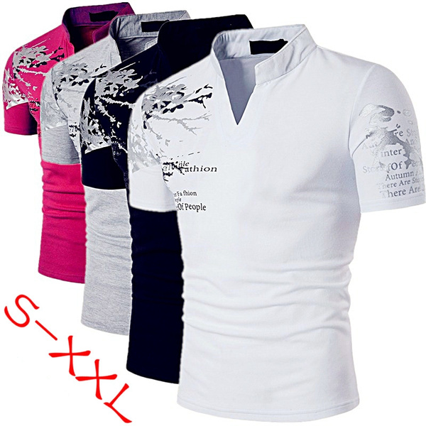 T-Shirts for Men Polo Short Sleeve T-Shirts Top Men Tees XL 