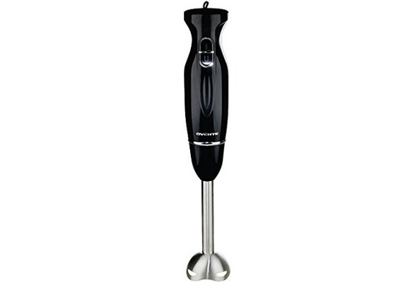 Ovente Electric Cordless Immersion Hand Blender 200 Watt 8-Mixing Speed  with Stainless Steel Blades, Heavy-Duty Portable & Rechargeable Perfect for  Smoothies, Puree Baby Food & Soup, Black HR781B 