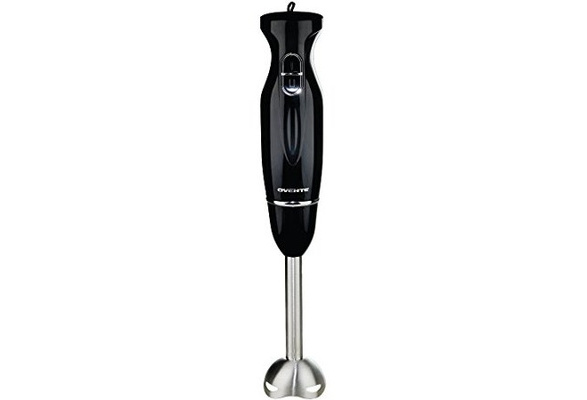  OVENTE Electric Cordless Immersion Hand Blender 200 Watt  8-Mixing Speed with Stainless Steel Blades, Heavy-Duty Portable &  Rechargeable Perfect for Smoothies, Puree Baby Food & Soup, Black HR781B:  Home & Kitchen