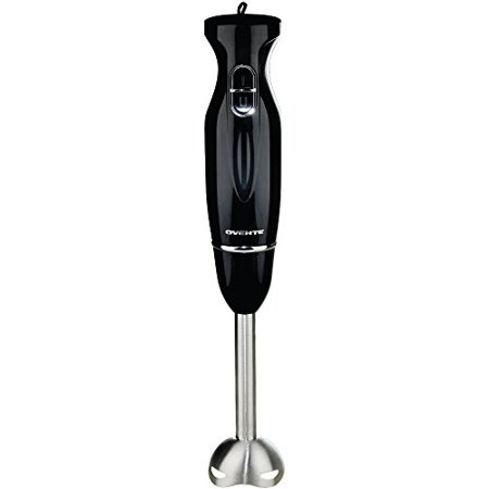  OVENTE Electric Cordless Immersion Hand Blender 200 Watt  8-Mixing Speed with Stainless Steel Blades, Heavy-Duty Portable &  Rechargeable Perfect for Smoothies, Puree Baby Food & Soup, Black HR781B:  Home & Kitchen