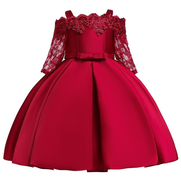 half shoulder dress for kids