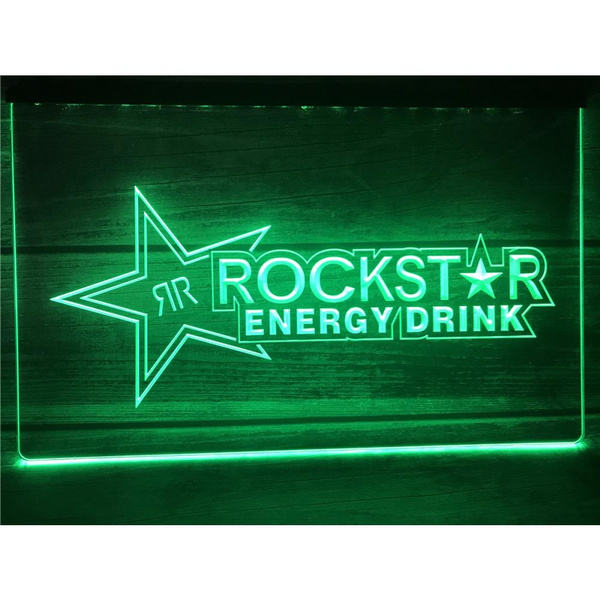 Rockstar Energy Drink Beer Bar LED Neon Light Sign gift home decor size 12 x 8 