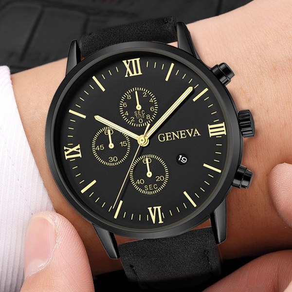 Geneva black watch new arrivals