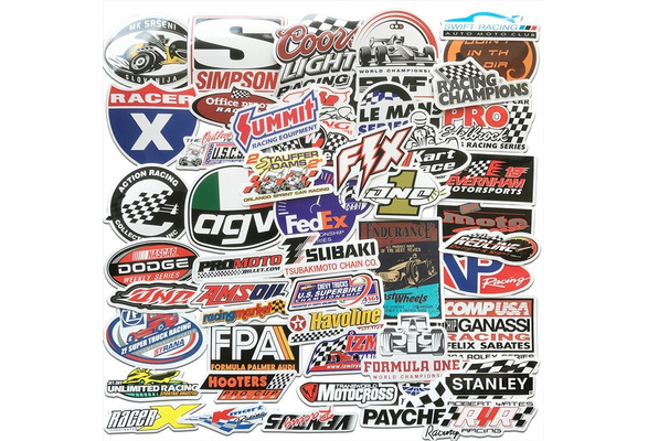 30/50 Pcs F1 Racing Car Stickers for DIY Car Styling Sticker