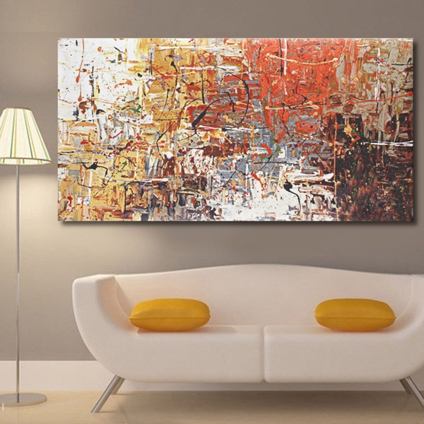 Modern Large Unframed Picture Abstract Canvas Wall Art Oil Painting Home Decor 