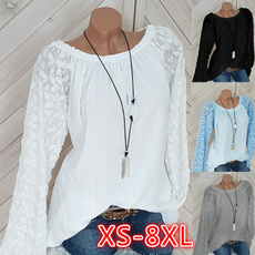 blouse, summer t-shirts, long sleeve blouse, Lace