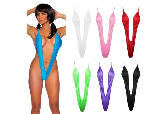 Hot Sexy Women One Piece Micro Thong Underwear G String Bodysuit Bikini Wish