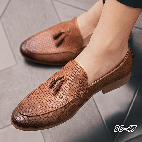 Woven tassel loafers on sale mens