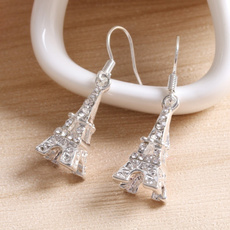 DIAMOND, Jewelry, Stud Earring, Eiffel Tower