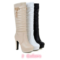 Knee High Boots, Plus Size, Winter, Boots