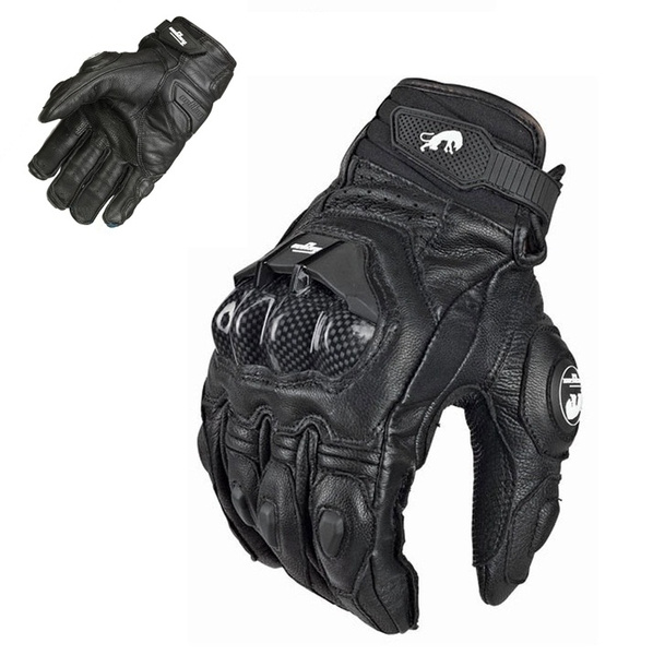Men Motorbike Racing Gloves Leather Motorcycle Glove Racing Driving Protection 