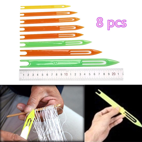 8pcs Fishing Net Needle Repair Net Line Tool Shuttles Mending Weaving Needle