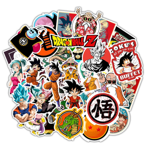 100 Pc Anime Dragon Ball Z Super Saiyan Goku Stickers Decal Sticker funny gift 