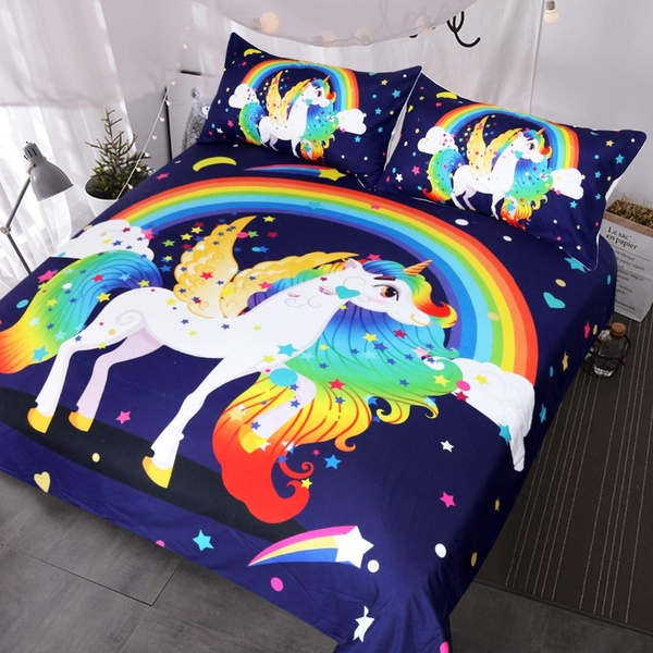 blue unicorn comforter