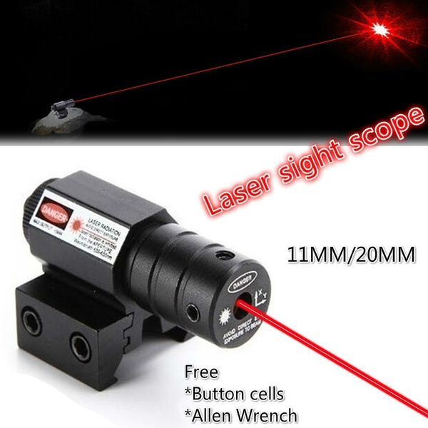 Tactical Red Beam Laser Dot Sight Scope Picatinny Mount For Gun Rifle Pistol 