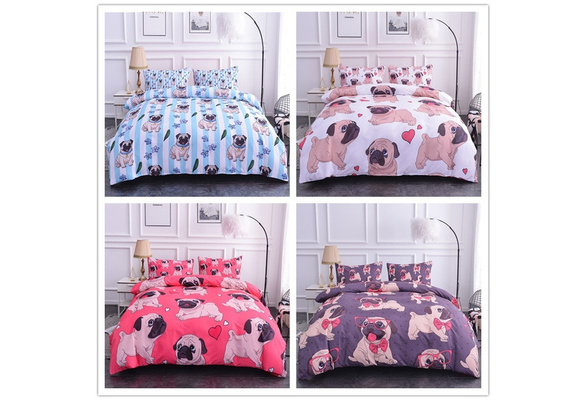 3D SWEET PUG Luxurious Print Duvet//Quilt Set All Sizes/_Premium Quality