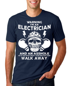 Fashion, Electrician, Cotton T Shirt, skull