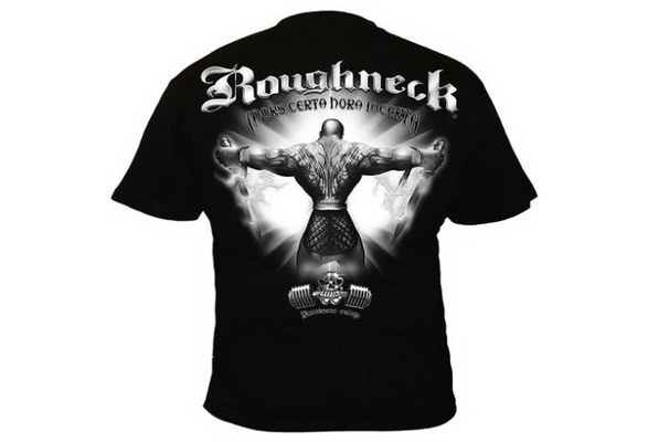 Roughneck T-Shirt 'Ultimate Fighter' ROSSO argento schiena 
