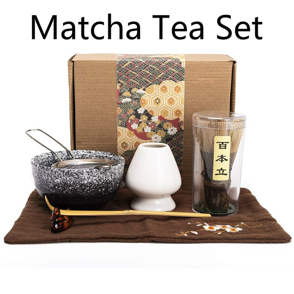 5pcs Matcha Tool, Matcha Spoon, Chasen, Chashaku, Textured Glass Matcha  Bowl With Pouring Spout - Handmade Japanese Style Matcha Green Tea Ceremony  Ch