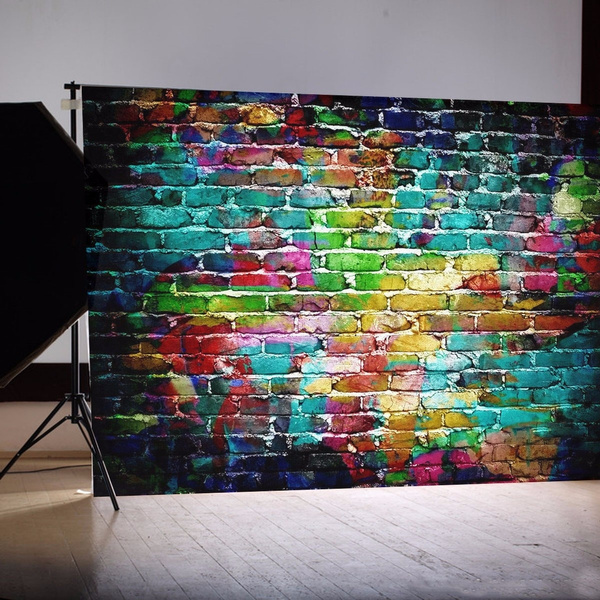 Vinyl Graffiti Brick Wall Art Studio Backdrop Photography Prop Background Wish