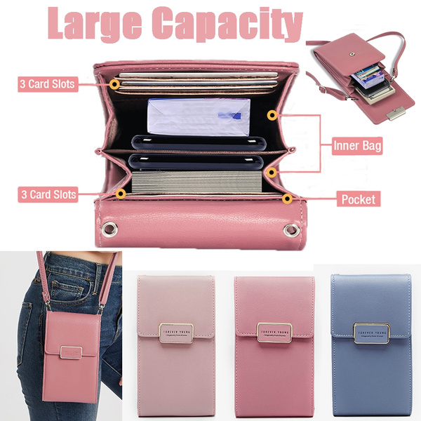 Luxury Women Multipurpose Phone Bag Message PU Leather Mini