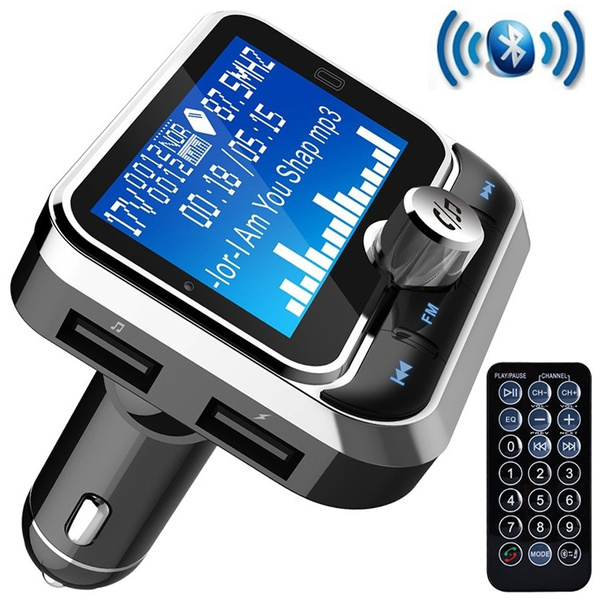 Bluetooth 5.0 FM Transmitter for Car 1.77 TFT Color Screen Wireless FM Radio Adapter Car Kit Hands-Free 3 USB Ports with QC3.0 Charger AUX Input/TF Card/USB Drive MP3 Player Bluetooth 5.0 FM Transmitter for Car 1.77 TFT Color Screen Wireless FM Radio Adapter Car Kit Hands-Free 3 USB Ports with QC3.0 Charger AUX Input/TF Card/USB Drive MP3 Player
