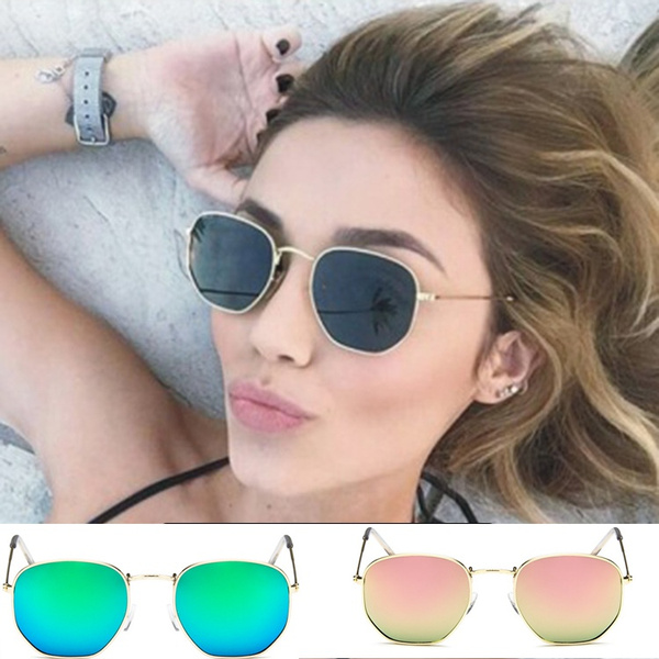 celihong 2019 New Polygonal Women Sunglasses Men Glasses Lady Luxury Retro Metal Sun Glasses Vintage Mirror UV400 Outdoor Sunglasses Accessories Gifts Wish