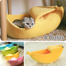 4 colors Banana Cat Bed House Puppy Cushion Kennel Warm Portable Pet Basket Supplies Mat