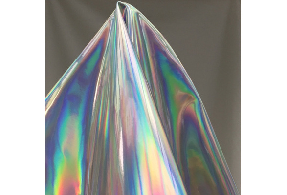 Holographic Laser Serpentine Faux Leather Sheets Metallic Luster
