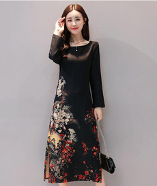 printeddres, Chinese, Elegant, chinese dress