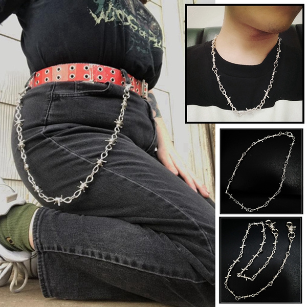 barbed wire jean chain