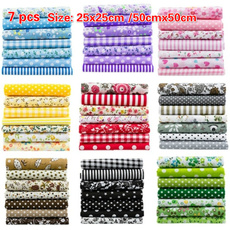 7Pcs/set Home Decor Sewing & Knitting Supplies Assorted Pre-Cut Square Bundle Charm Cotton Floral Quilt Fabric Patchwork